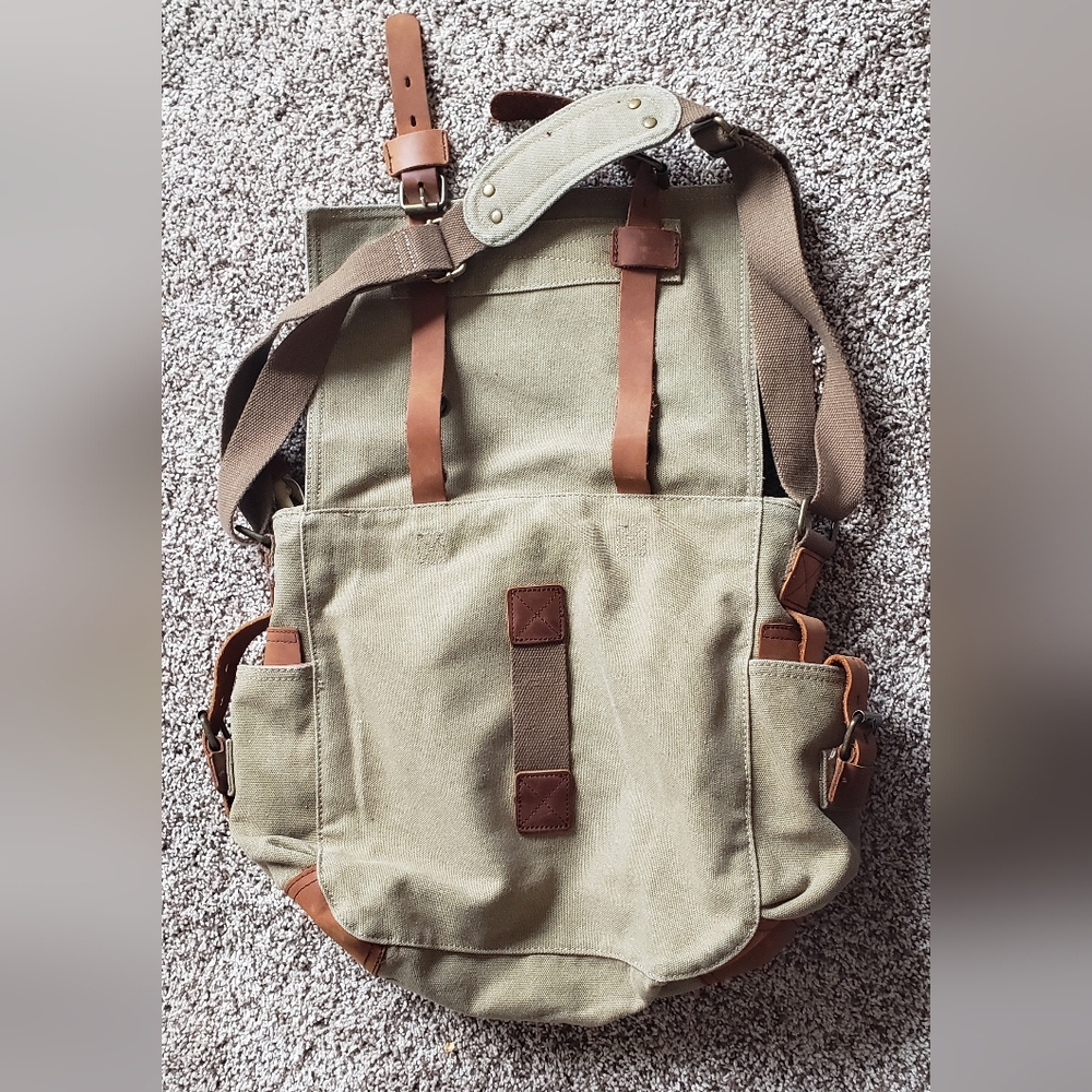 S.C.Cotton Messenger Shoulder Bag Canvas Sechunk - Picture 10 of 13